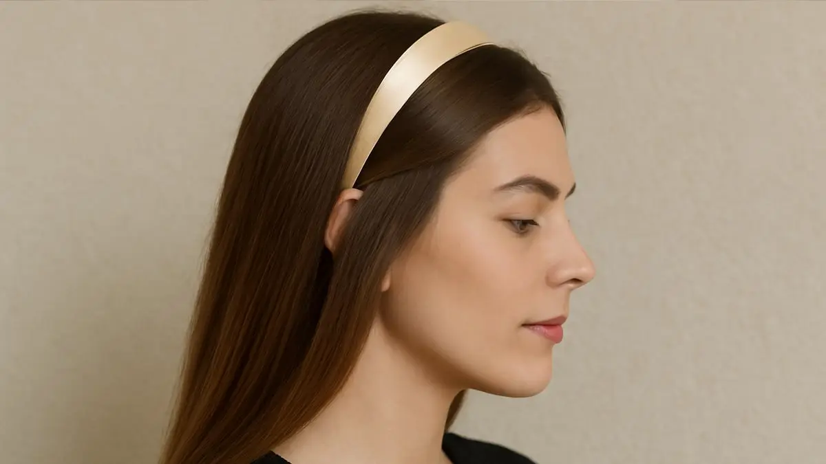 شینیون کاملاً رها با یک اکسسوری خاص