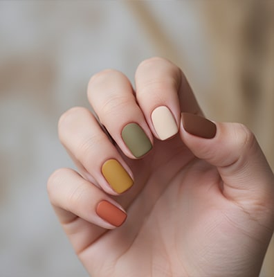  ناخن‌های مات نامتقارن