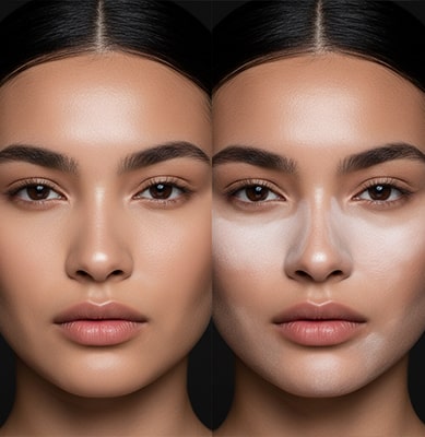 آماده‌سازی پوست تا تثبیت کرم پودر مجلسی