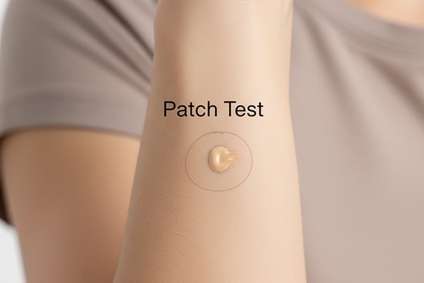 تست لوازم آرایش روی پوست