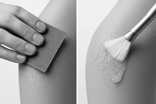 لایه برداری ملایم بر روی پوست