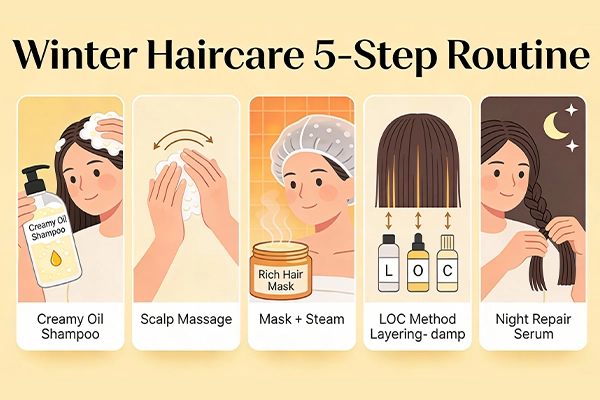 روتین درخشش مو